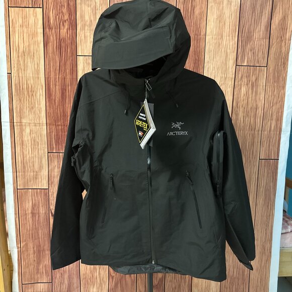 Men's Arcteryx Jacket Black Waterproof Breathable Hooded Hard Shell Jacket - Picture 2 of 9
